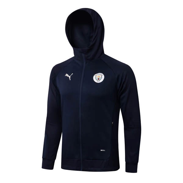 Chaqueta Con Capucha Manchester City 2022 2023 Azul Oscuro